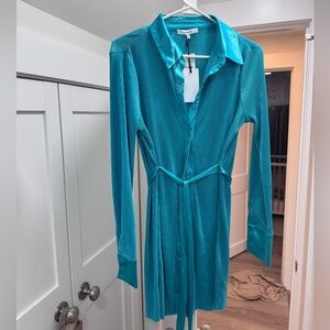 Teal Long-Sleeve Dress